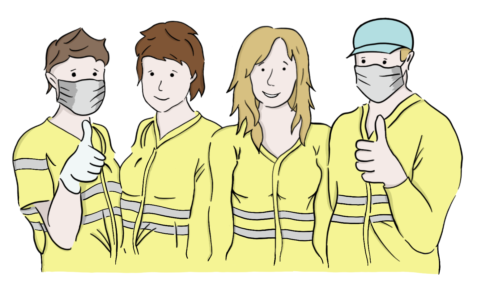 Illustration d'un groupe de samaritains.